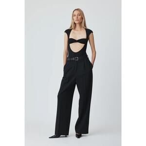 Beaufille Womens Small Baes Black Bodysuit NWT Cutout Modern